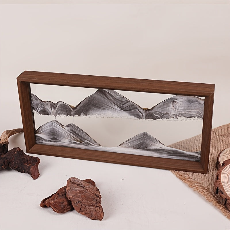 15 Inch 3D Sand Art in Wooden Frame Tabletop Decor