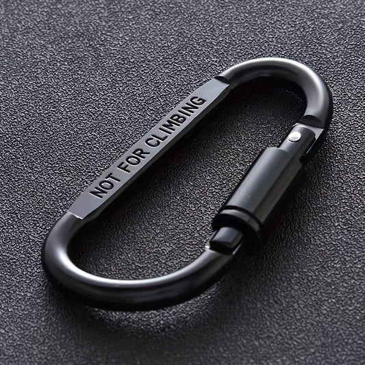 4pcs D-shaped Carabiner Buckle Keychain for Camping Hiking Outdoor
