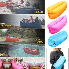 Inflatable Lounger Chair Air Sofa for Camping Hiking Pool Festivals