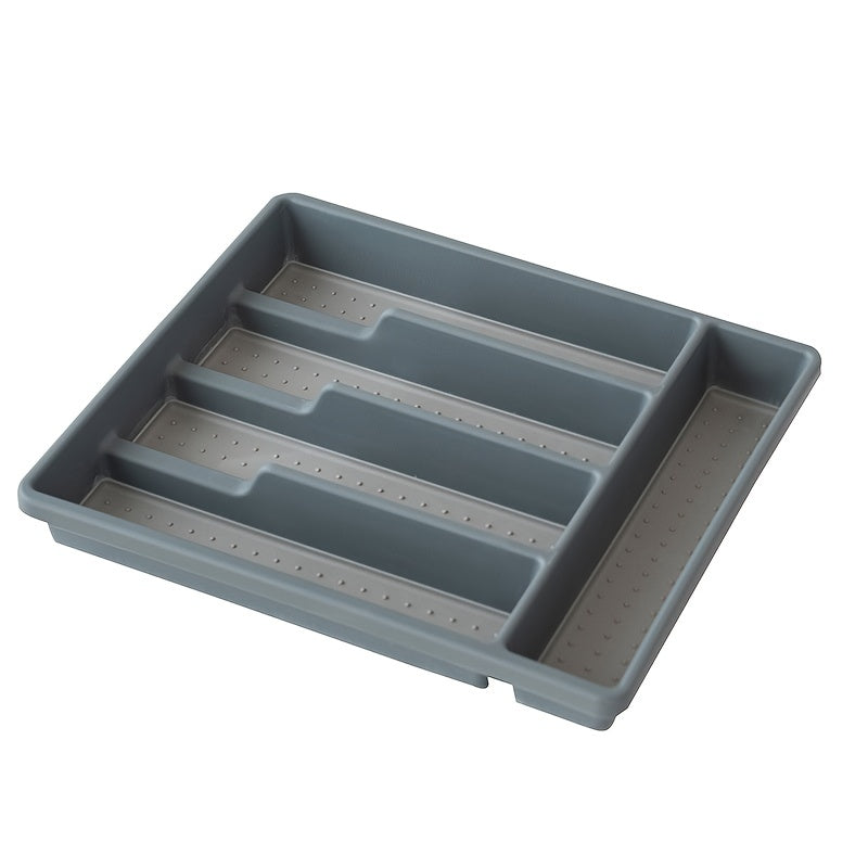 Non Slip Tray with 5 Compartments for Bathroom Accessories