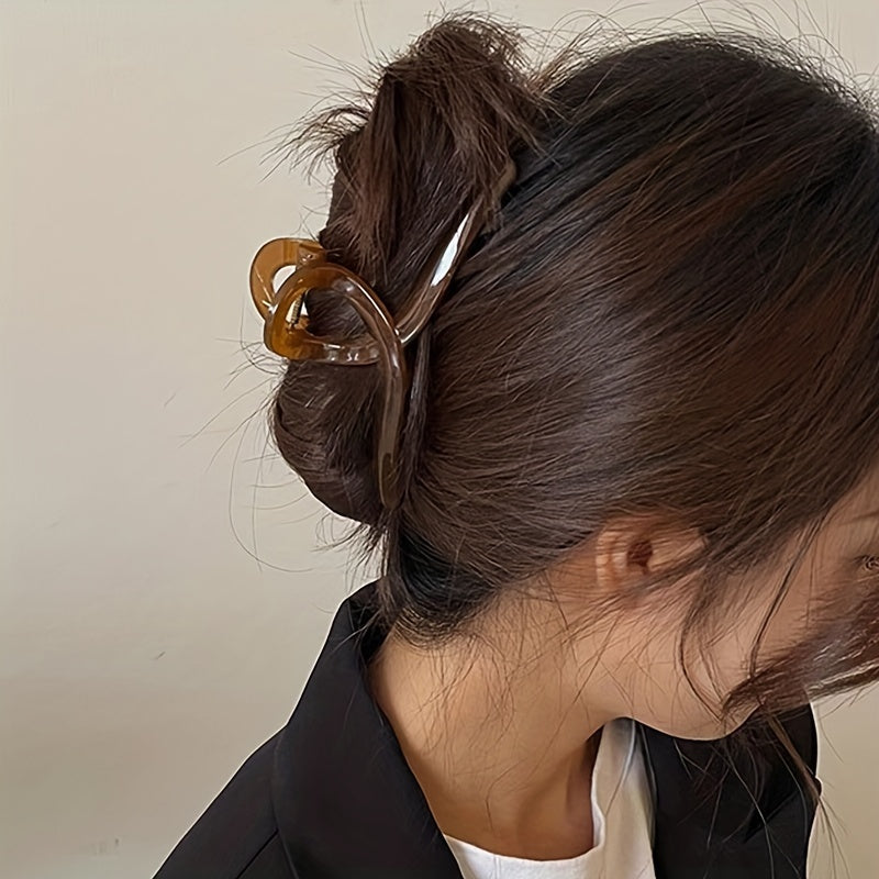4pcs Jelly Hair Claw Clip Nonslip Ponytail Holder