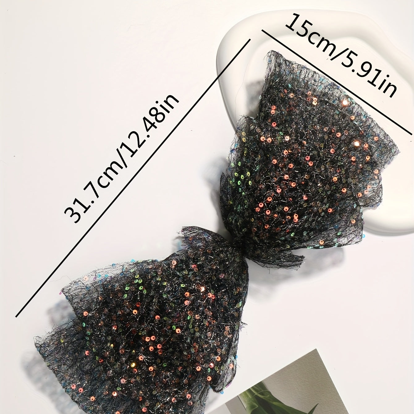Large Mesh Sequin Hair Clip French Barrette Hair Accessories