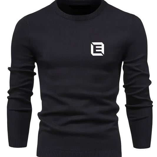 Men's Knitted Sweater Active Mid Stretch Slim Fit Warm Pullover
