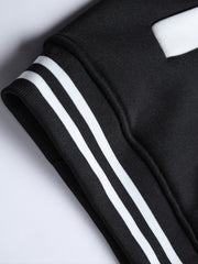 Men's Bear Print Lightweight Fleece Baseball Jacket