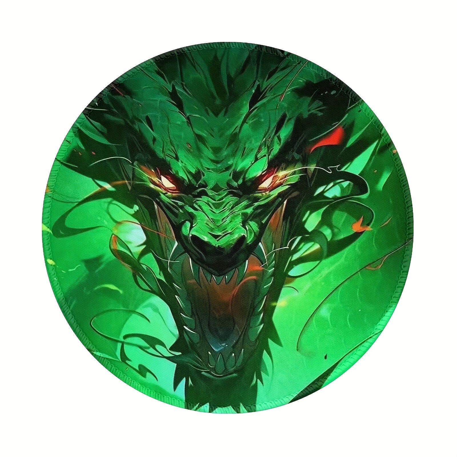 Dragon Pattern Round Mouse Pad 20x20cm for Games & Office