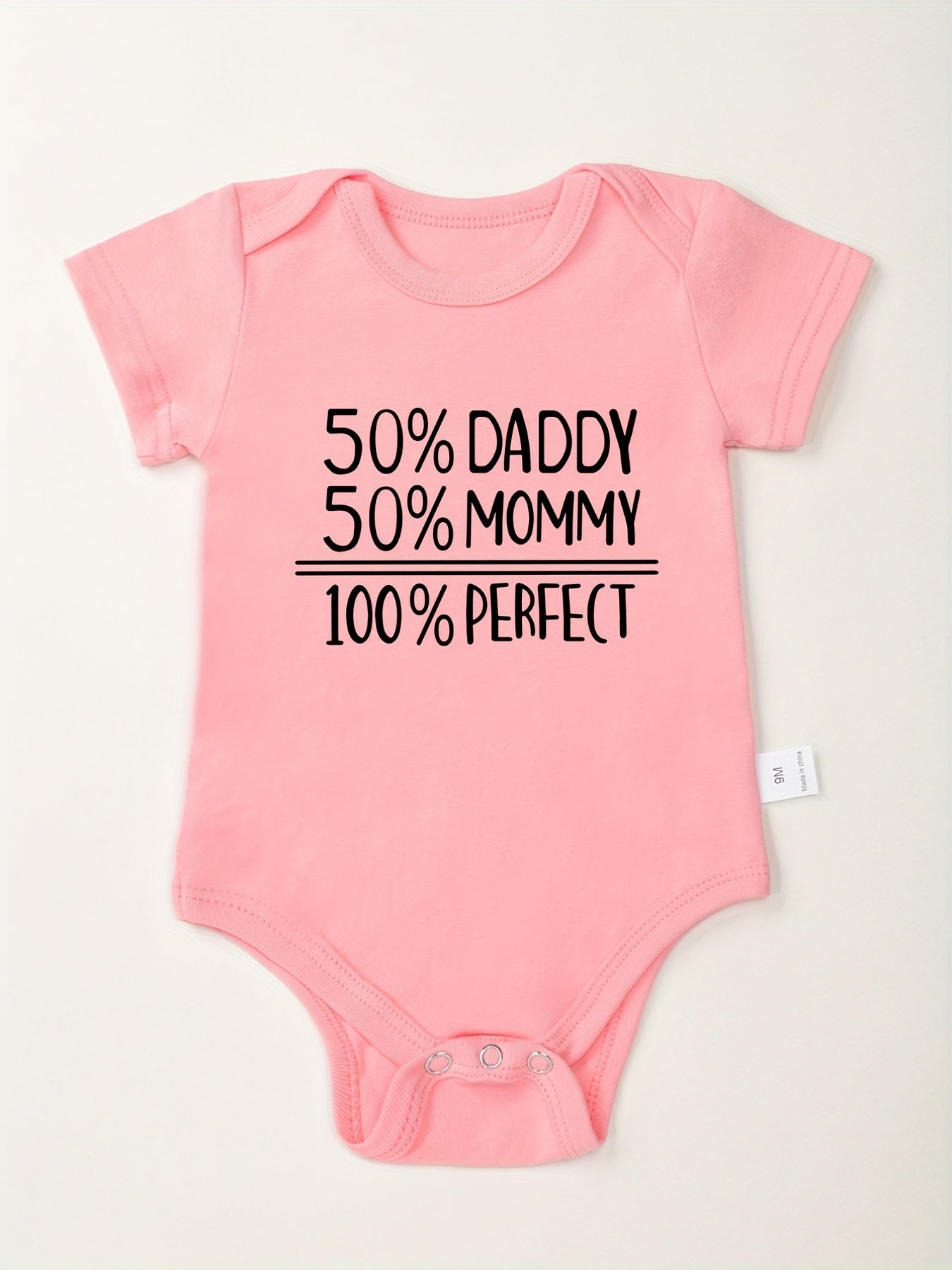 Cotton Letter Print Baby Onesies Comfortable Crew Neck Soft Baby Bodysuits