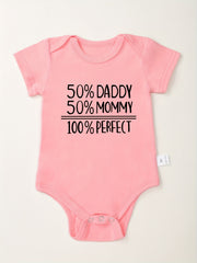 Cotton Letter Print Baby Onesies Comfortable Crew Neck Soft Baby Bodysuits