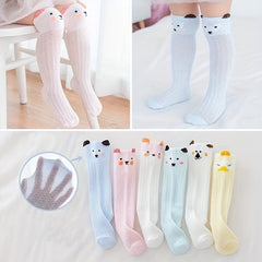 Baby Girls Cotton Mesh Animal Over Knee Socks