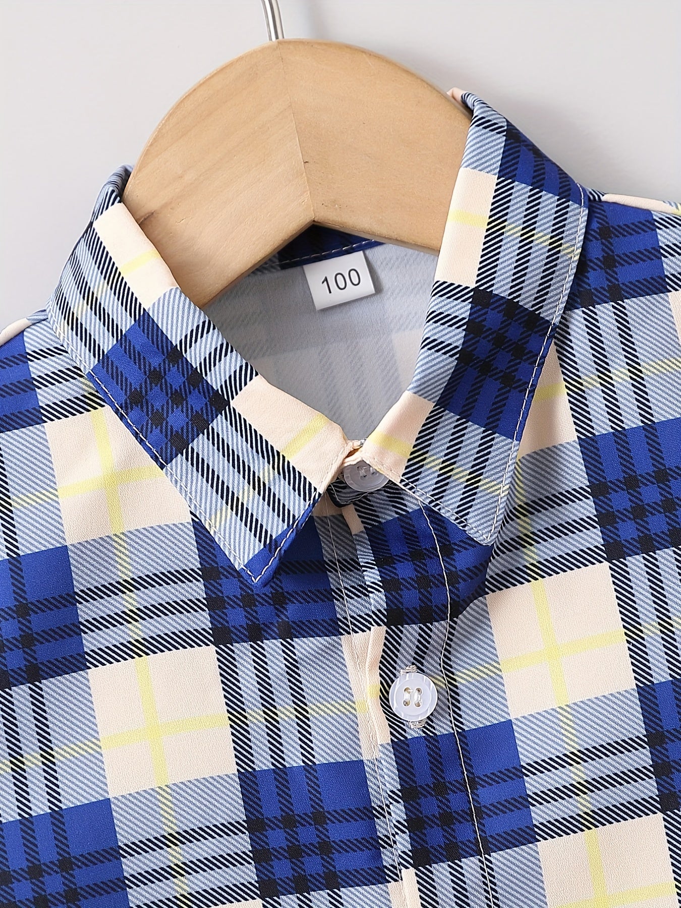 Boys Plaid Shirt Short Sleeves Preppy Style Summer Kids Clothes