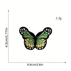 42pcs Cartoon Embroidered Iron On Patches Butterfly Planet Cloth Stickers