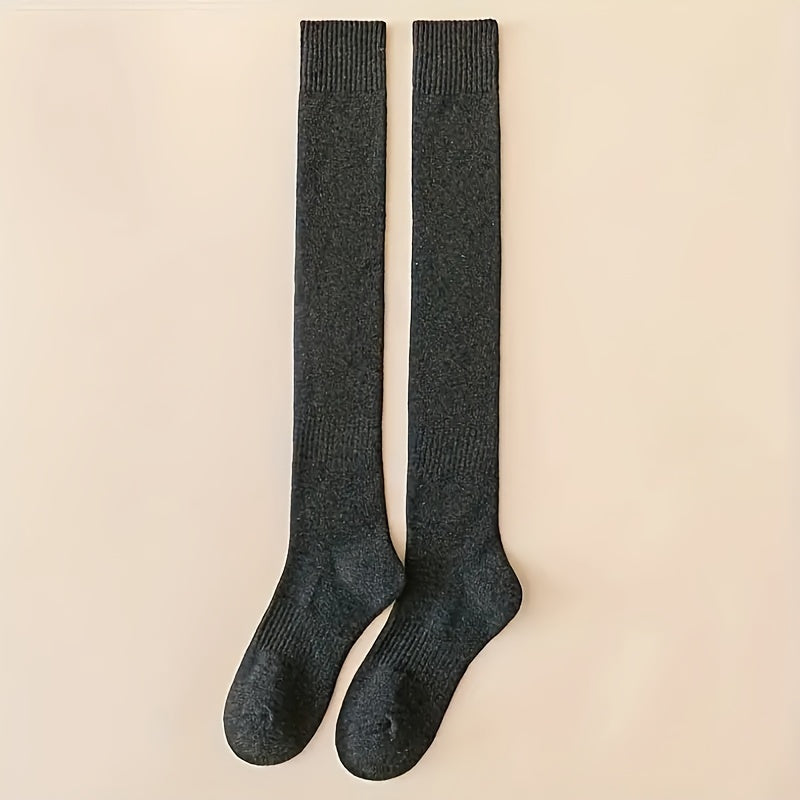 Girl's Warm Thermal Knee High Socks Breathable Long Stockings