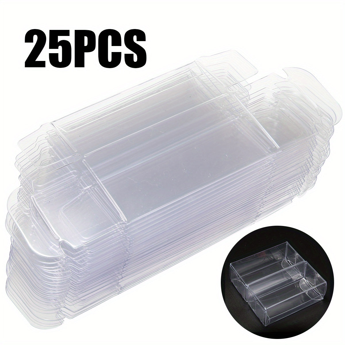 25PCS Small Scale Car Model Display Box 30 40 82mm PVC