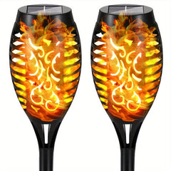 Solar Outdoor Halloween Torch Lights with Flickering Flame Effect