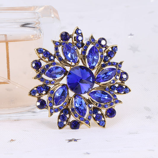 Rhinestone Floral Brooch Women's Accessories Fine Jewelry