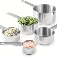 5pcs Stackable Stainless Steel Measuring Cups Kitchen Gadgets