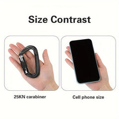 1pc 25KN Auto Lock Aluminum Carabiner Outdoor Climbing Camping Hiking Rescue