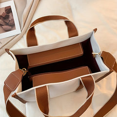 Large Capacity Crossbody Bag Canvas Zipper Messenger Shoulder Bag