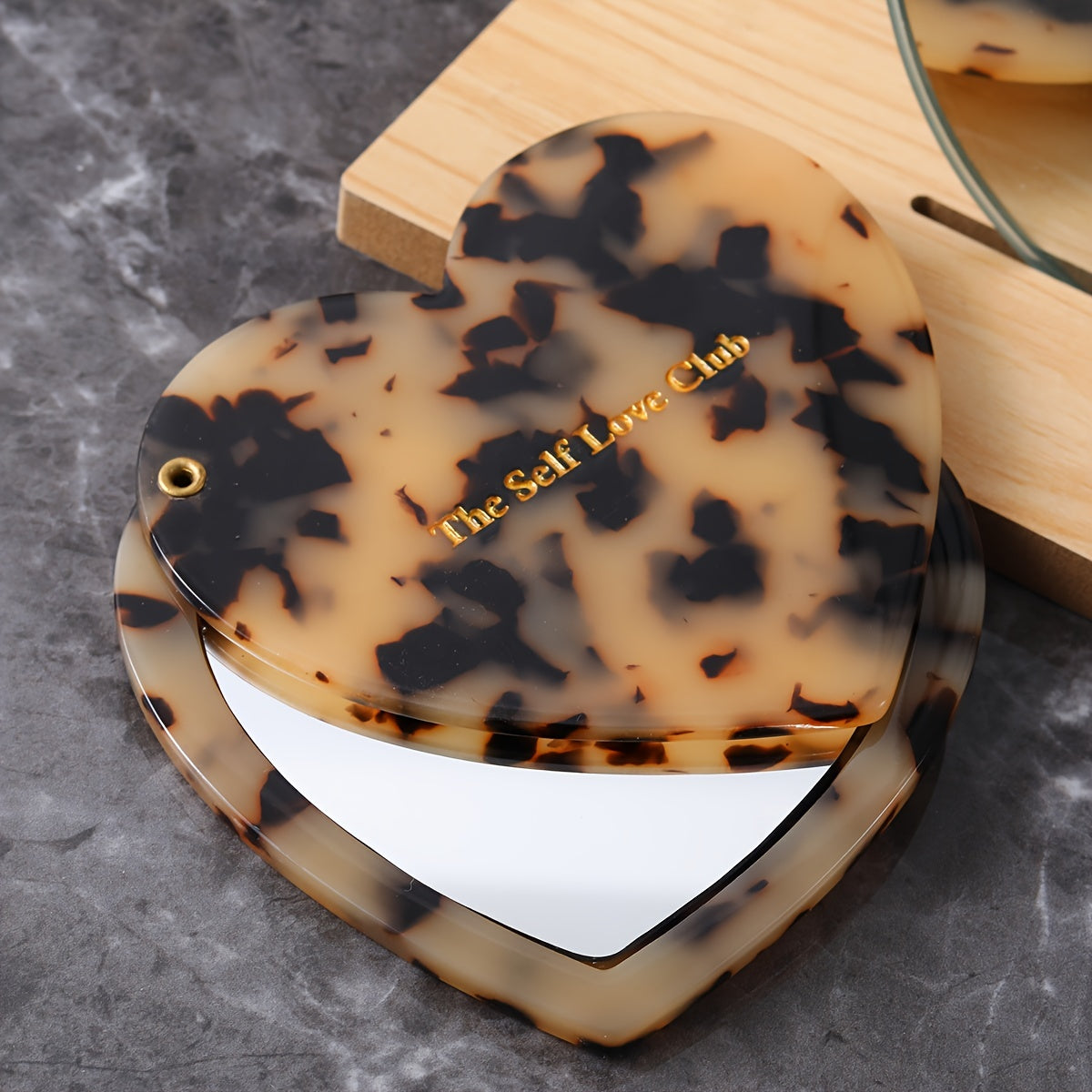 Heart Shape Mini Hand Mirror for Purse