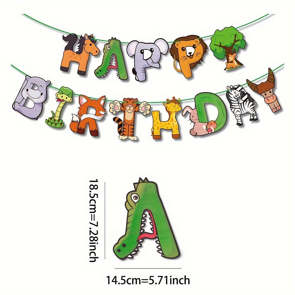 Jungle Animals Banner for Family Gatherings and Birthdays