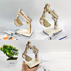 DIY Wooden Excavator Kit STEAM Educational Science Experiment Assembly