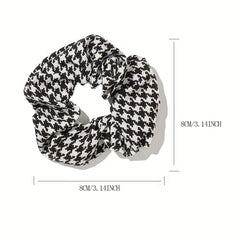 Plaid Hair Tie Elastic Scrunchie Ponytail Hair Rope Accessory