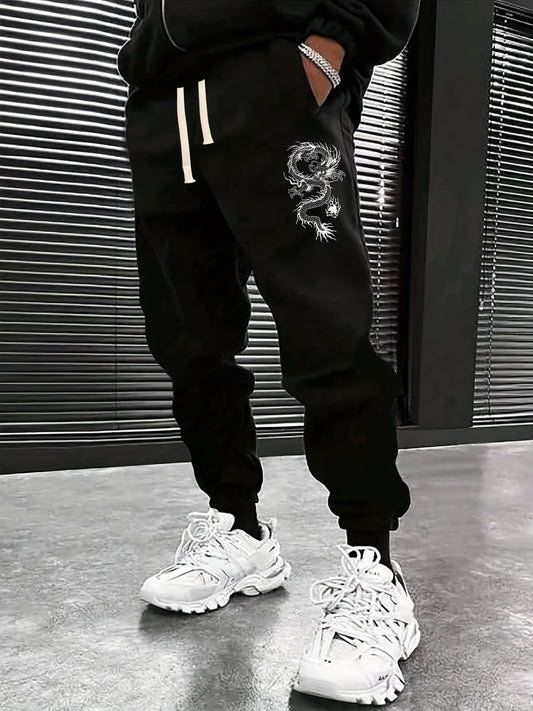 Men's Dragon Graphic Joggers - Stylish and Comfortable Sweatpants