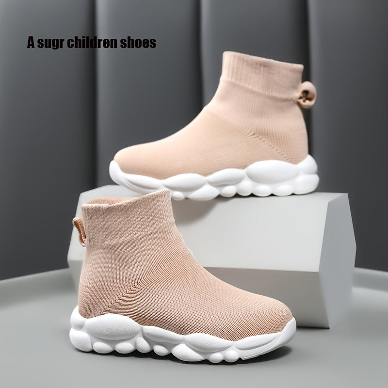 Breathable Woven Shoes for Baby Girls Lightweight Slip-On Walking Shoes