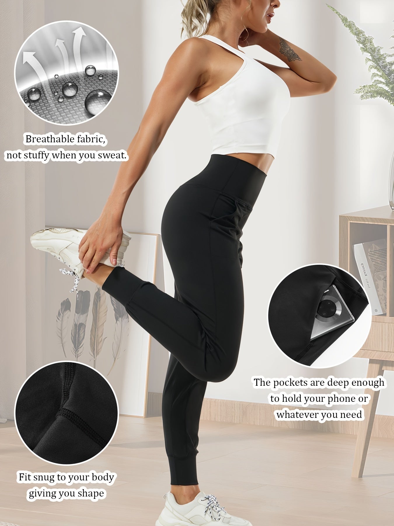 High Waist Tummy Control Yoga Sports Pants
