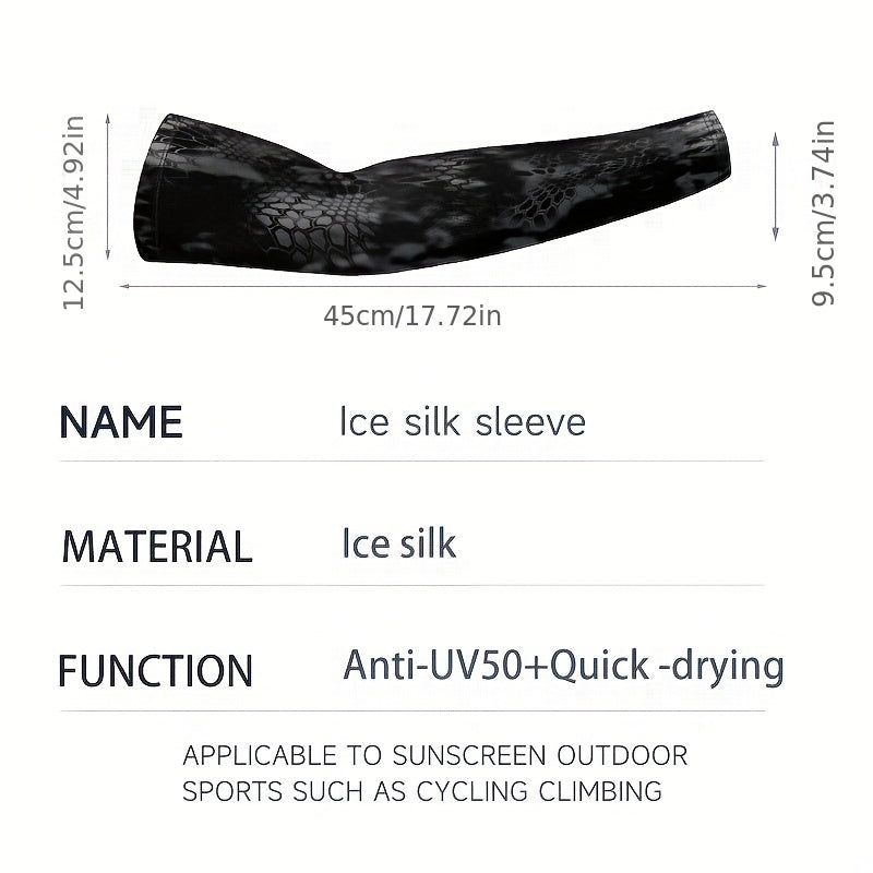 Elastic Sunscreen Cooling Sleeves for Cycling Fishing Driving