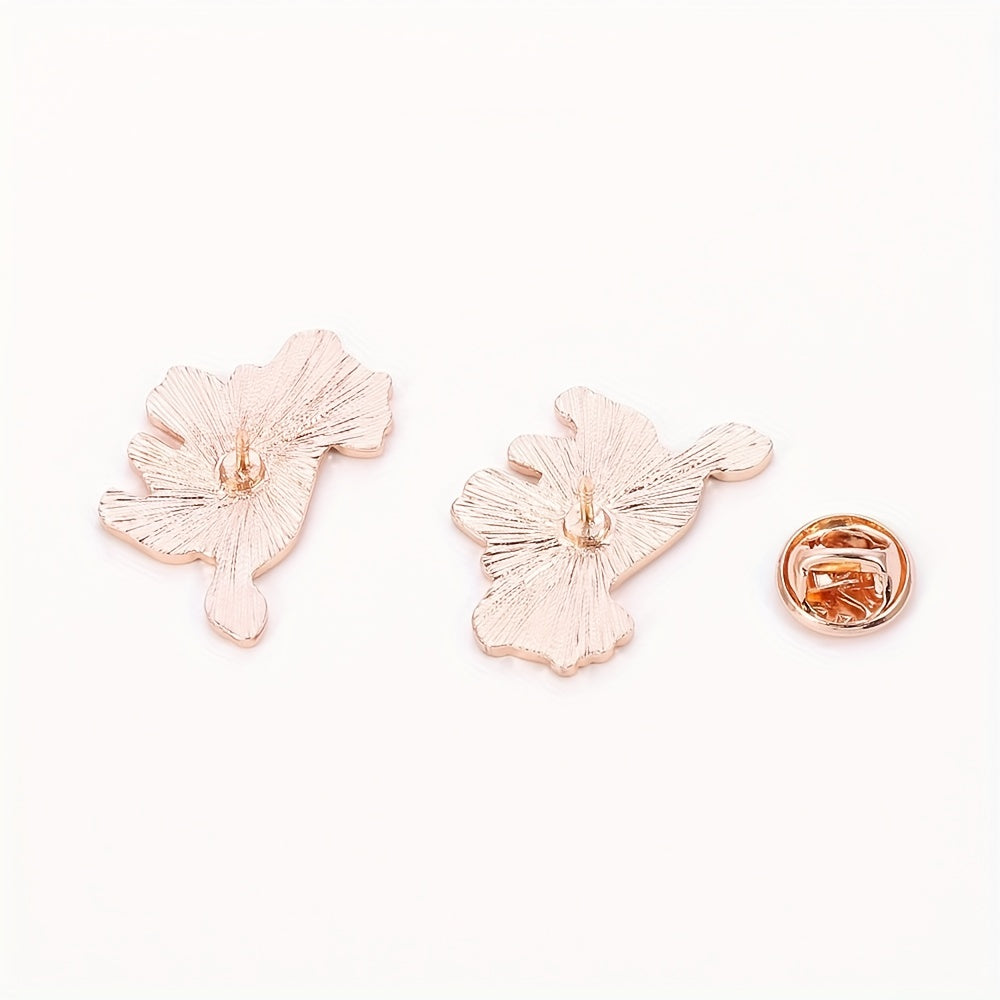 Pink Cow Brooch Metal Lapel Pin Accessories Cartoon Jewelry