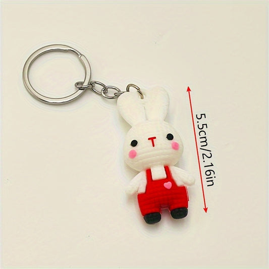 Cartoon Rabbit Keychain Bunny Doll Key Chain Bag Charm Pendant Gift