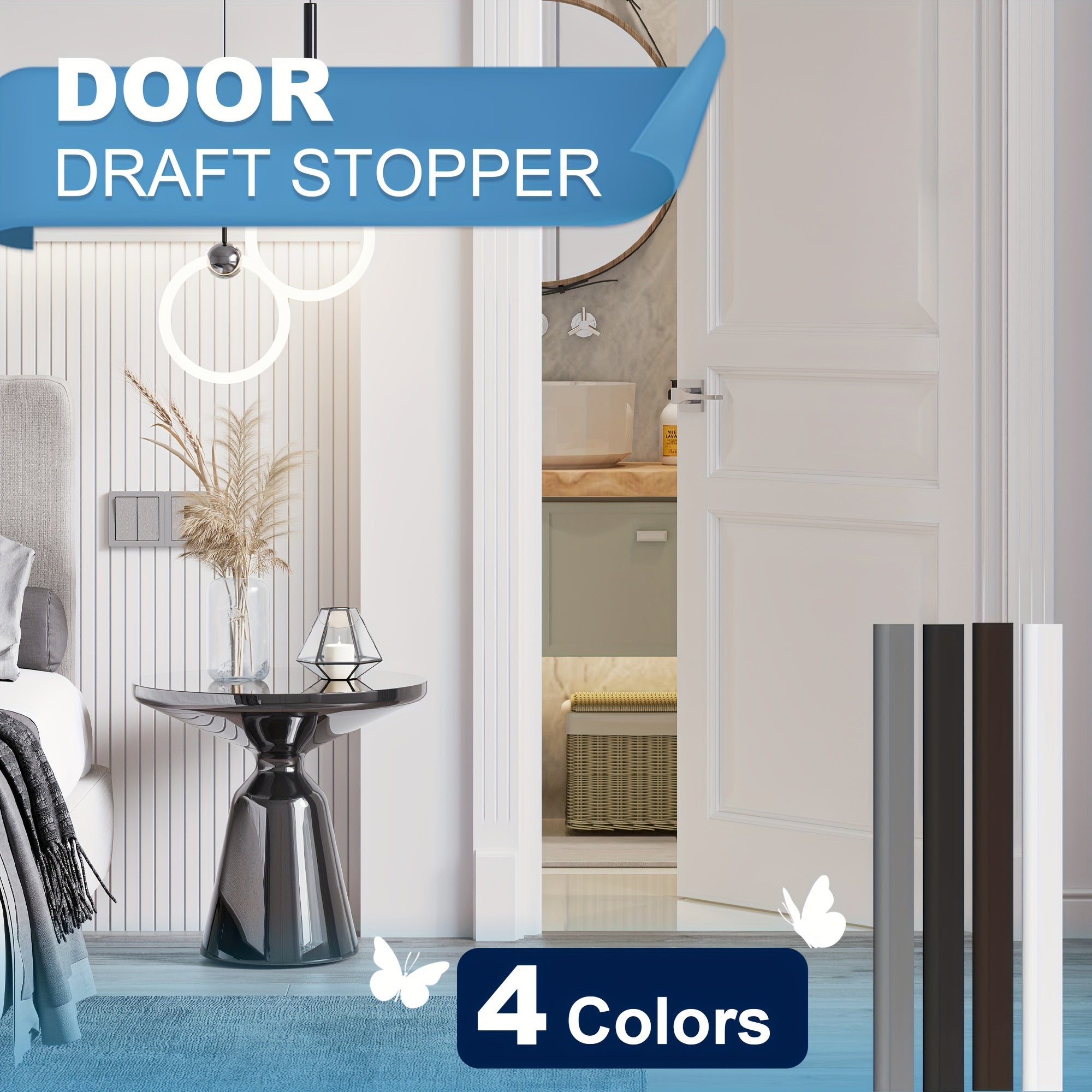 Adjustable Door Draft Stopper Under Door Blocker