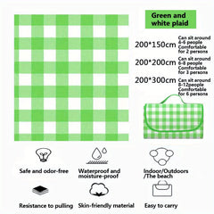 Portable Foldable Checkerboard Picnic Mat Large Outdoor Camping Mat
