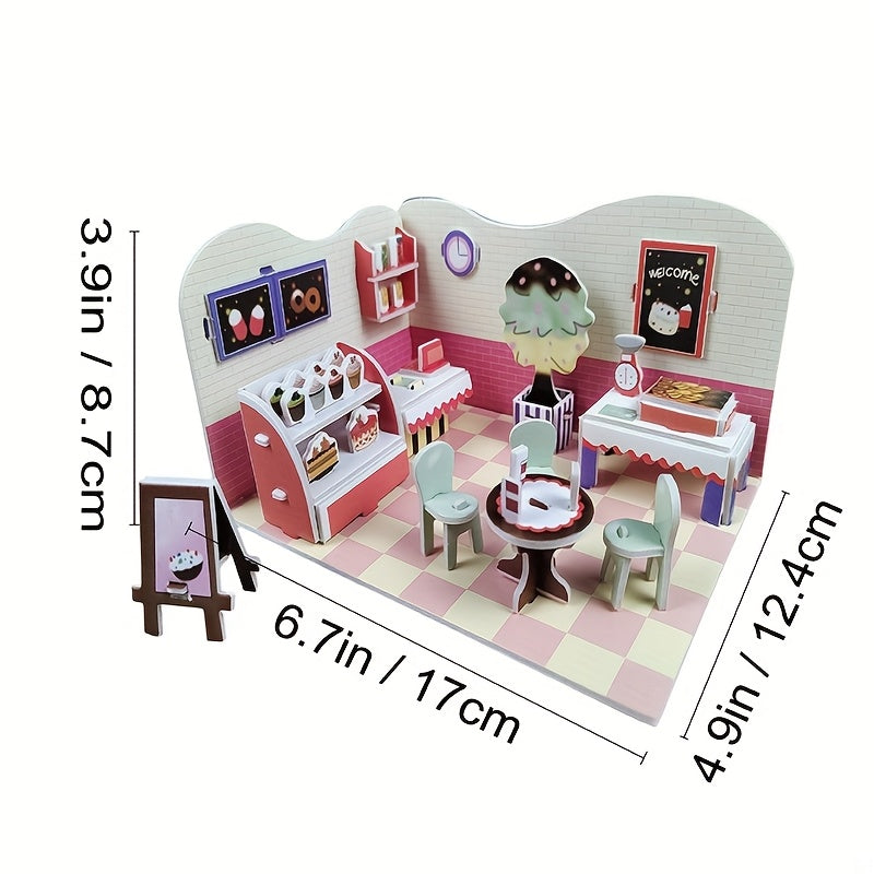 3D Puzzle Dessert House DIY Toy Holiday Gift