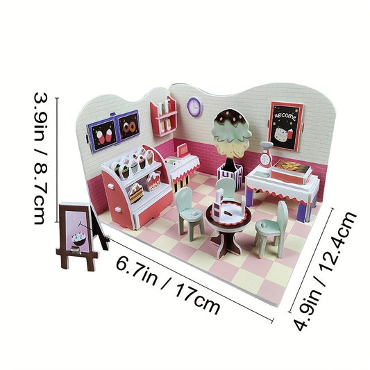 3D Puzzle Dessert House DIY Toy Holiday Gift