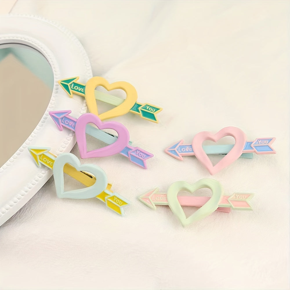 Duck Billed Hair Clip Hollow Heart Shape Hair Accessory