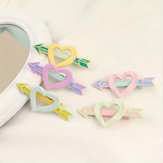 Duck Billed Hair Clip Hollow Heart Shape Hair Accessory
