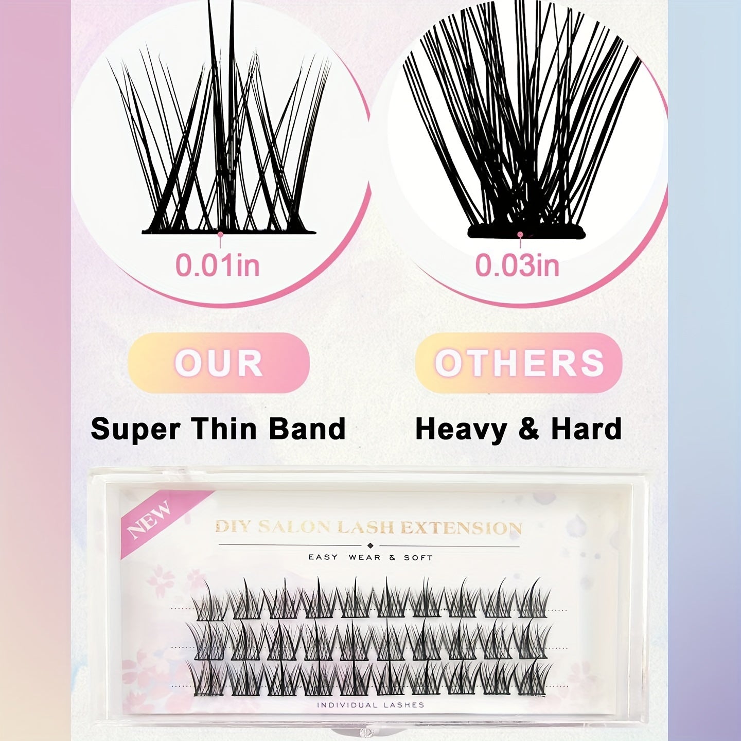 C Curl 30 Cluster False Eyelashes 11 13mm Segmented Lashes