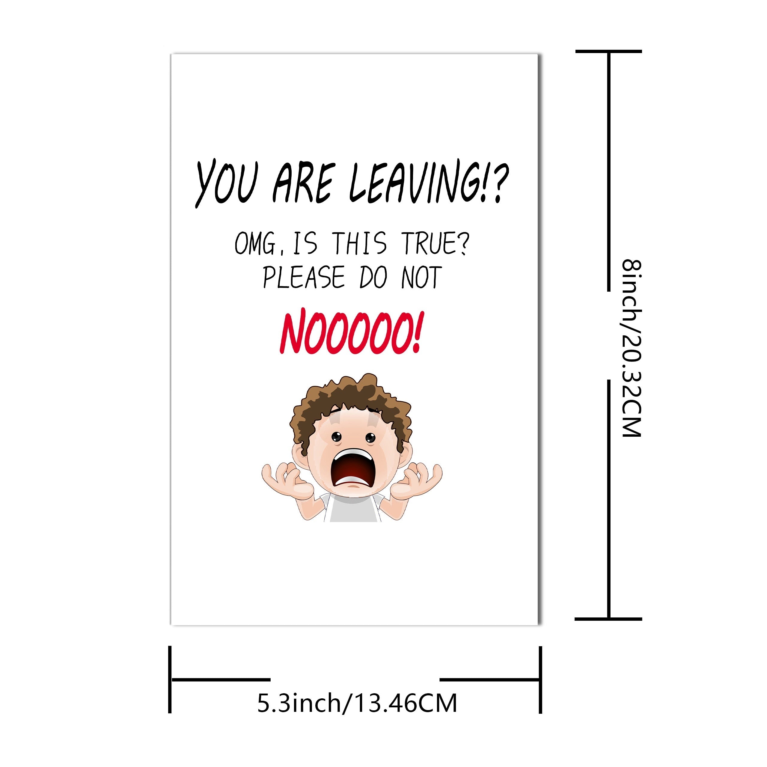 Funny Resignation Card for Coworker - Office Retention Card with Envelope