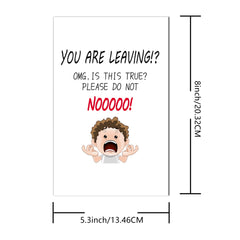 Funny Resignation Card for Coworker - Office Retention Card with Envelope