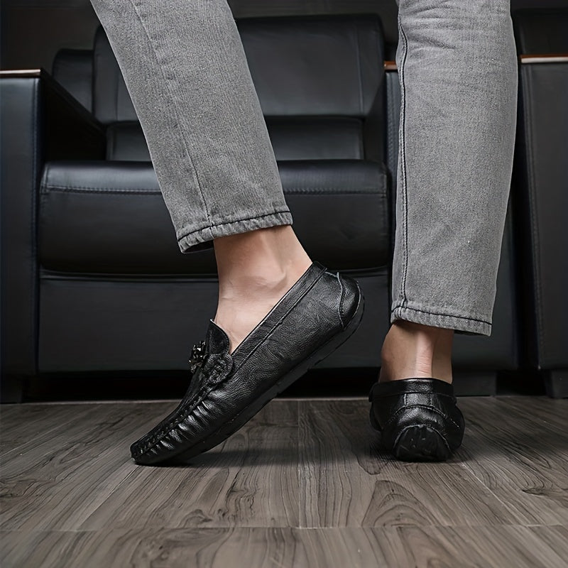 Women's Metal Decor Flat Loafers Soft Sole Slip On Shoes