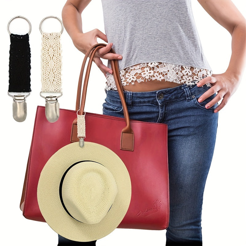 Portable Lace Hat Clip On Bag Hat Holder For Handbag Backpack Luggage