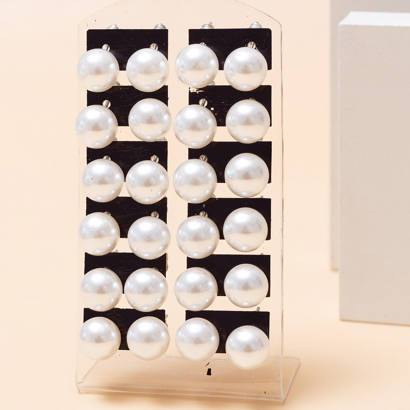 Colorful Pearl Stud Earrings Set Round Ball Earring 4 6 8 10mm