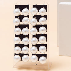 Colorful Pearl Stud Earrings Set Round Ball Earring 4 6 8 10mm