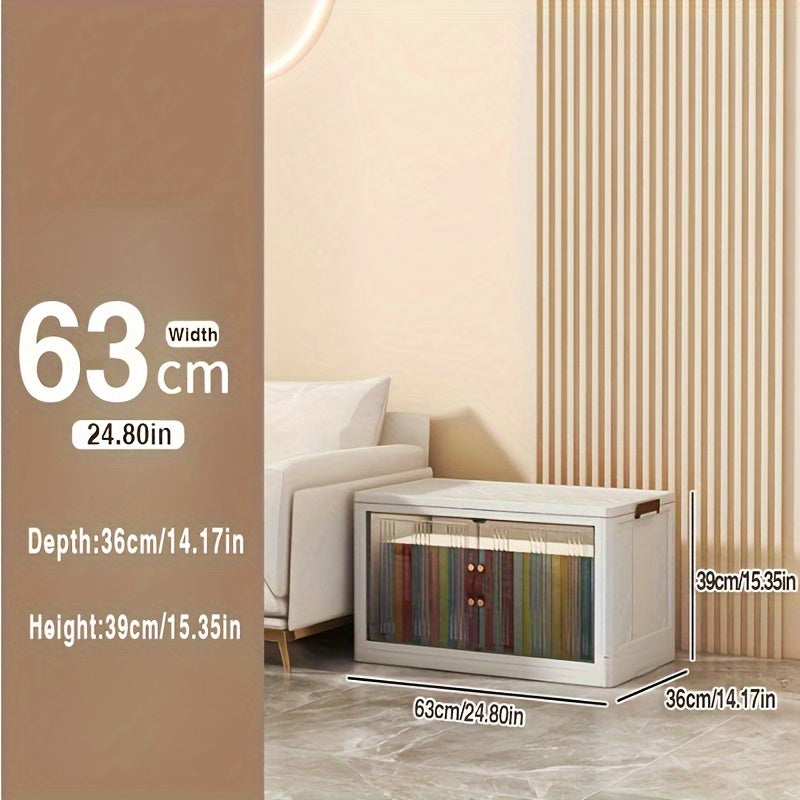 Plastic Storage Box Double Door Folding Storage Cabinet