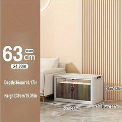Plastic Storage Box Double Door Folding Storage Cabinet
