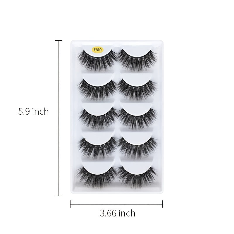 Z'LRAQI BEAUTY 5 pairs Faux Mink False Eyelashes Long Natural and Stylish