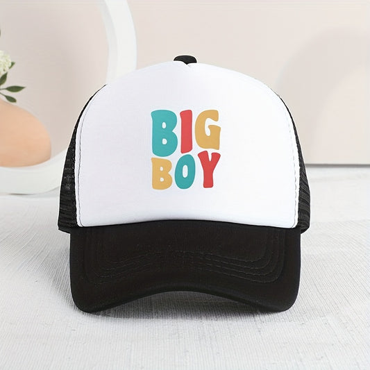 Kids BIG BOY Print Mesh Baseball Cap Sunshade Breathable Hat