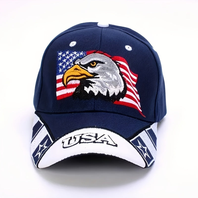 Eagle Embroidered Baseball Cap Unisex Adjustable Dad Hat Patriotic Cap
