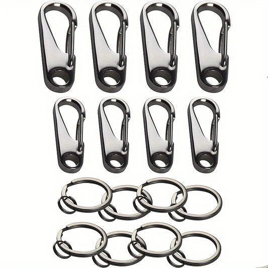 Stainless Steel Carabiner Clip Keychain D Ring for Keys